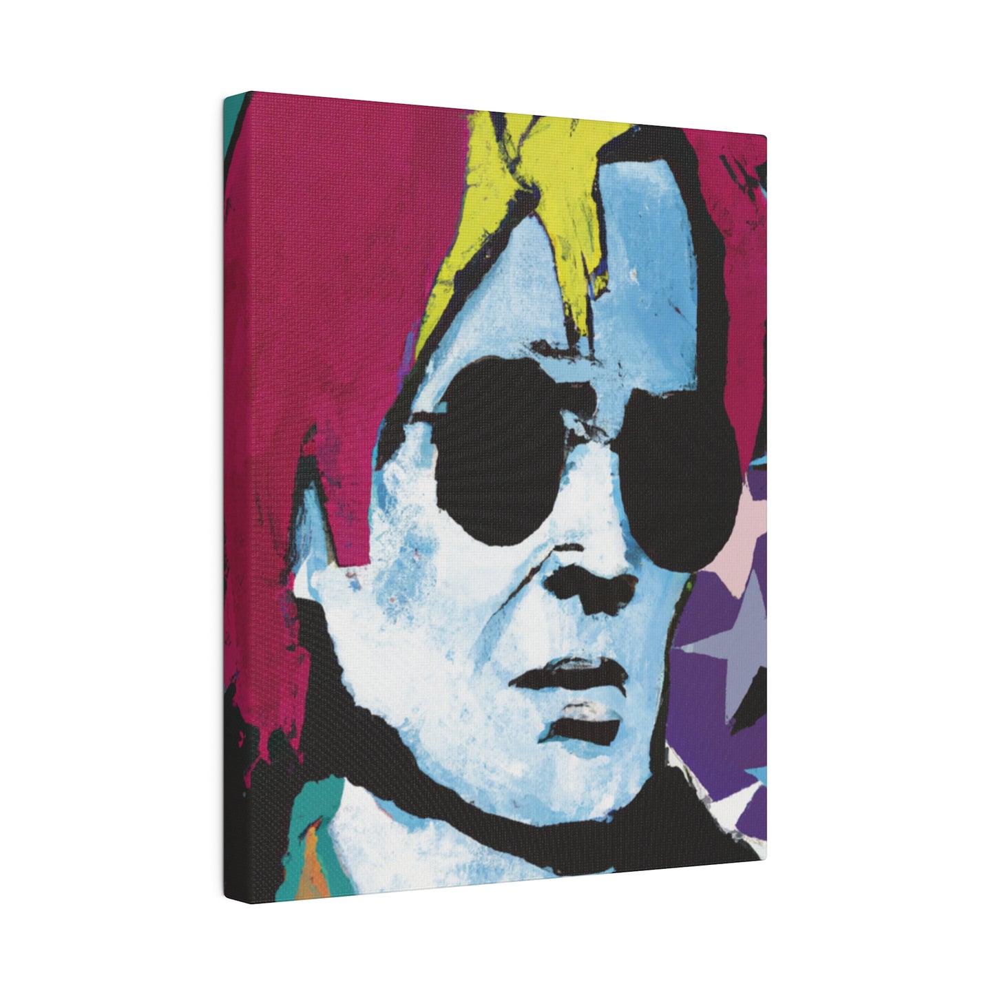 7157H - Rockstar Painting Print | Face | Abstract | Poster | Home Decor | Wall Art | Music Art | Canvas