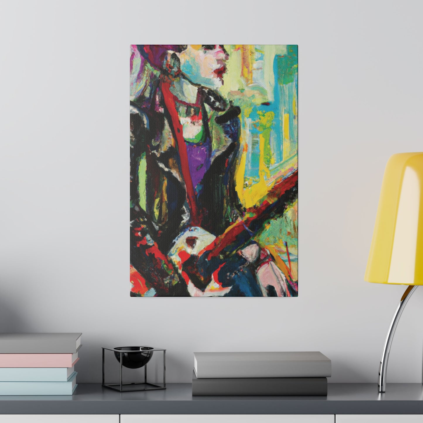 4247P - Rockstar Oil Painting Style Print | Poster | Home Decor | Wall Art | Music Art | Canvas