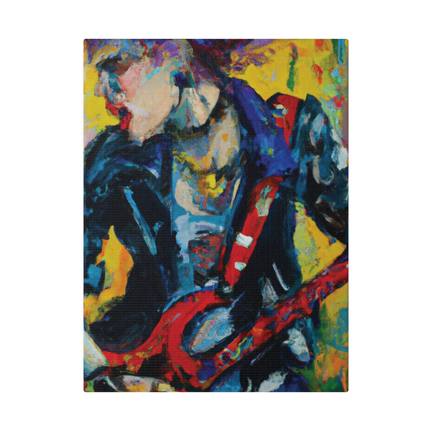 2249F - Rockstar Oil Painting Style Print | Poster | Home Decor | Wall Art | Music Art | Canvas