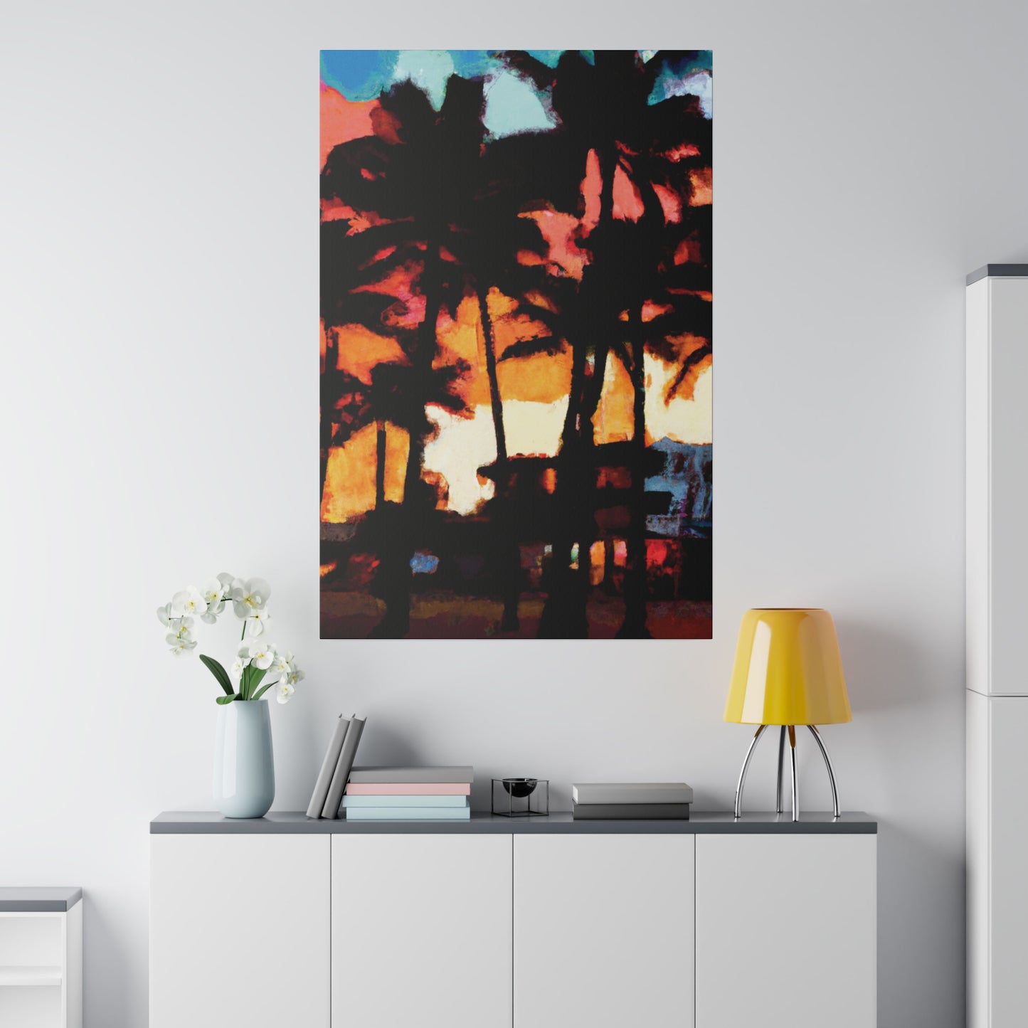 8498K - Miami Beach Sunset Painting Print | Miami | Beach | Sunset | Poster | Home Decor | Wall Art | Canvas