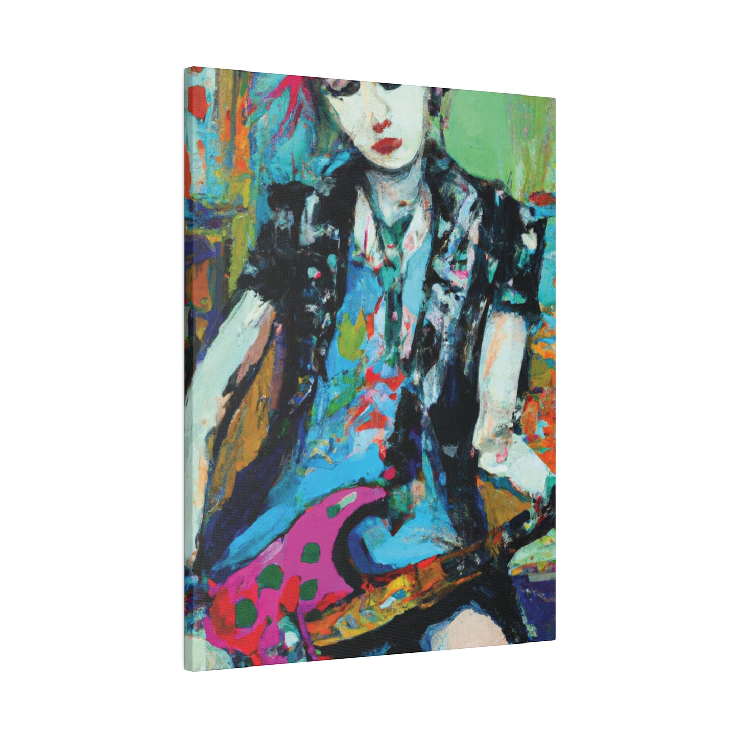 8725A - Rockstar Oil Painting Style Print | Poster | Home Decor | Wall Art | Music Art | Canvas