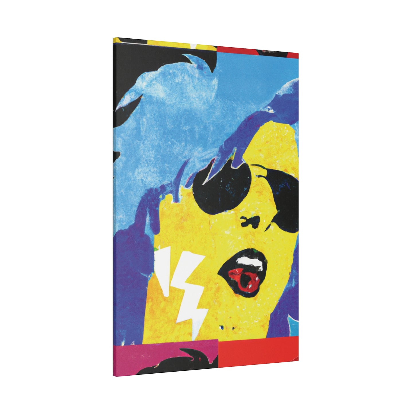 7517Q - Rockstar Painting Print | Face | Abstract | Poster | Home Decor | Wall Art | Music Art | Canvas