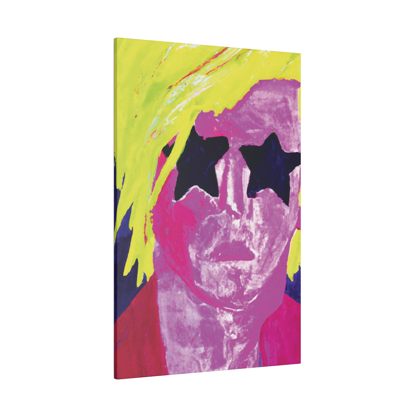 7563W - Rockstar Painting Print | Face | Abstract | Poster | Home Decor | Wall Art | Music Art | Canvas