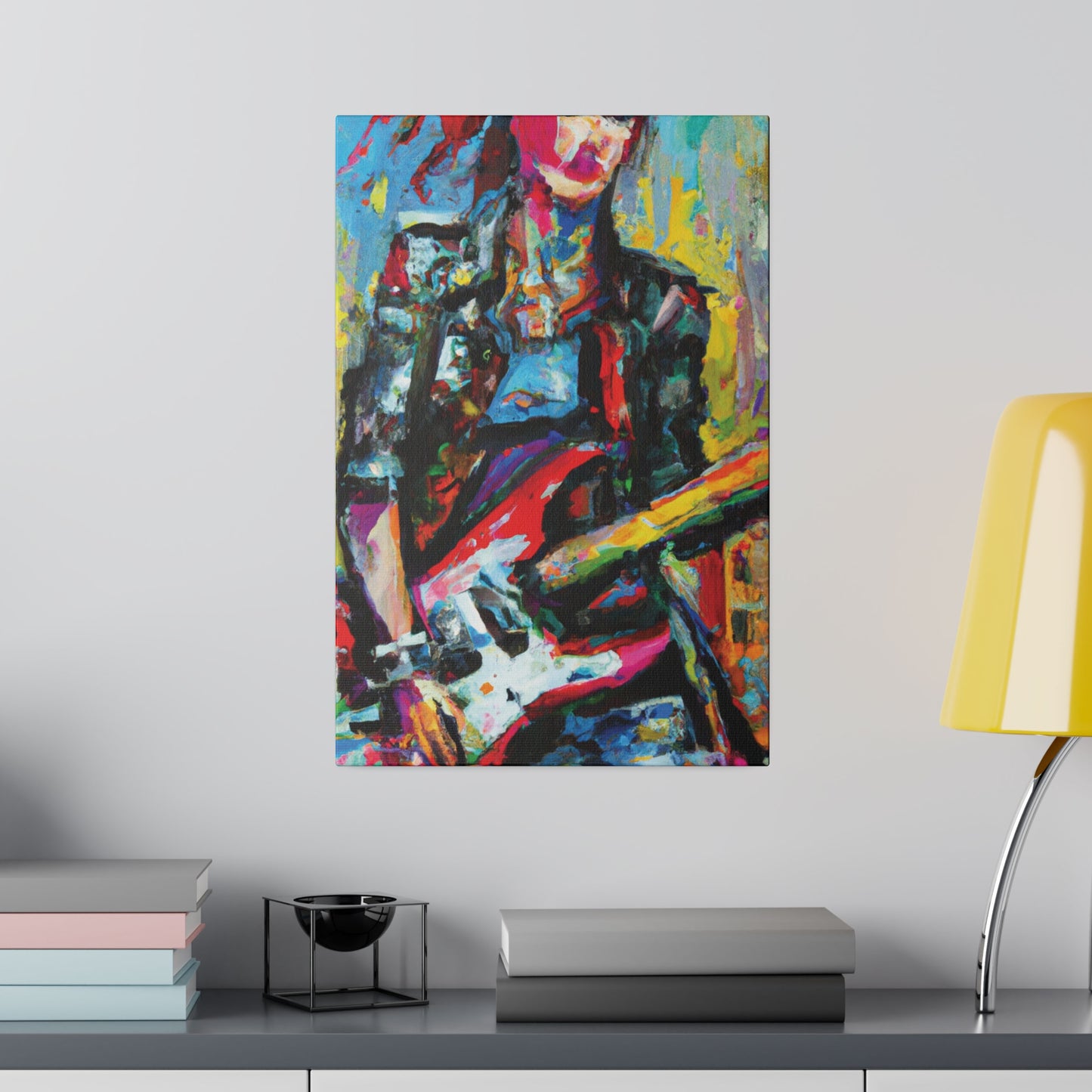 9010O - Rockstar Oil Painting Style Print | Poster | Home Decor | Wall Art | Music Art | Canvas
