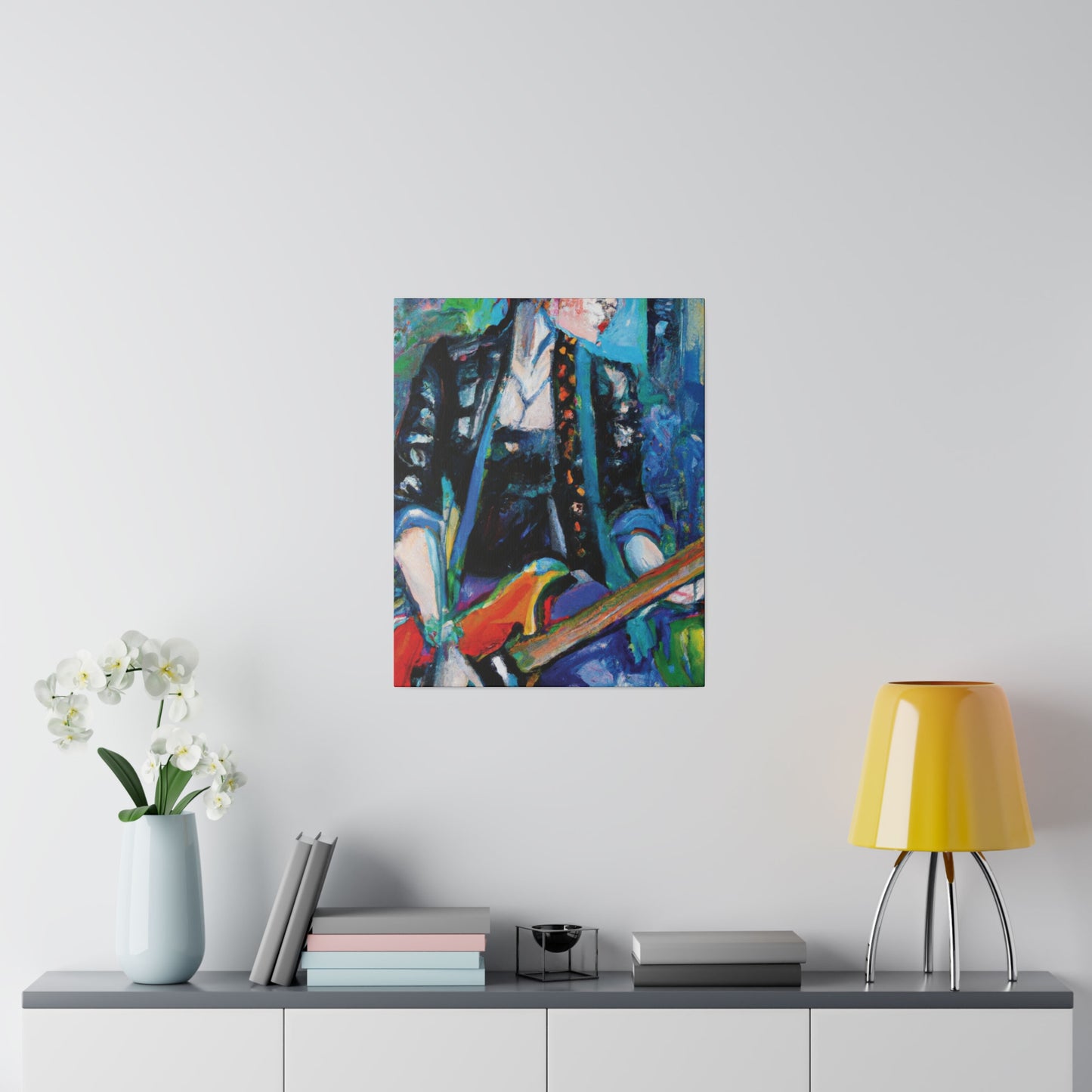 7376R - Rockstar Oil Painting Style Print | Poster | Home Decor | Wall Art | Music Art | Canvas