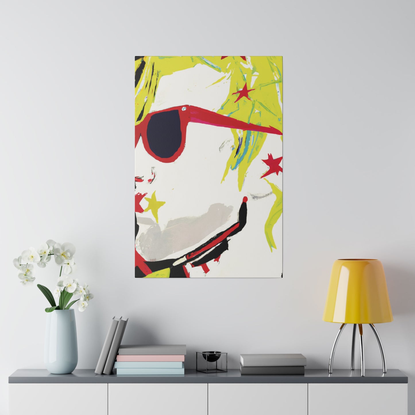 5478D - Rockstar Painting Print | Face | Abstract | Poster | Home Decor | Wall Art | Music Art | Canvas