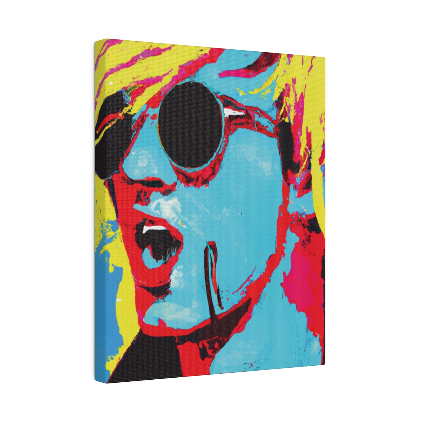 7198K - Rockstar Painting Print | Face | Abstract | Poster | Home Decor | Wall Art | Music Art | Canvas