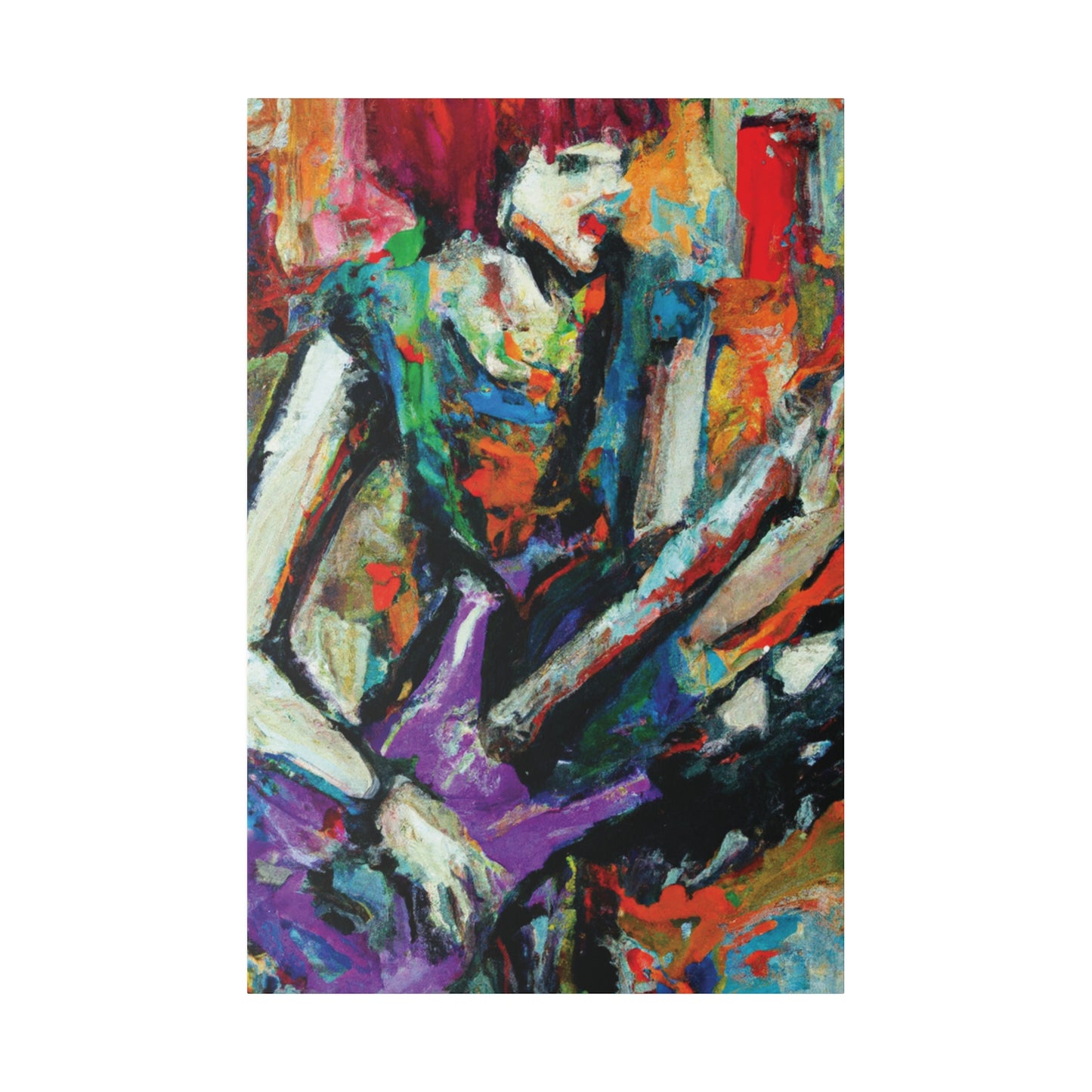 2354A - Rockstar Oil Painting Style Print | Poster | Home Decor | Wall Art | Music Art | Canvas