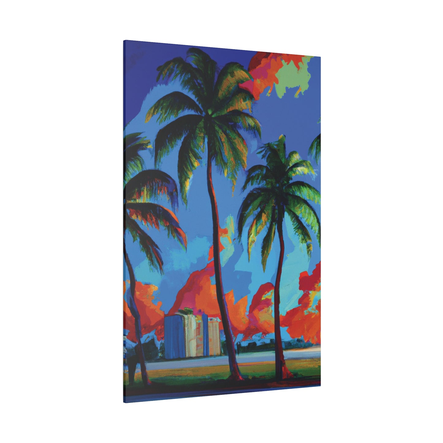 7382G - Miami Beach Sunset Painting Print | Miami | Beach | Sunset | Poster | Home Decor | Wall Art | Canvas