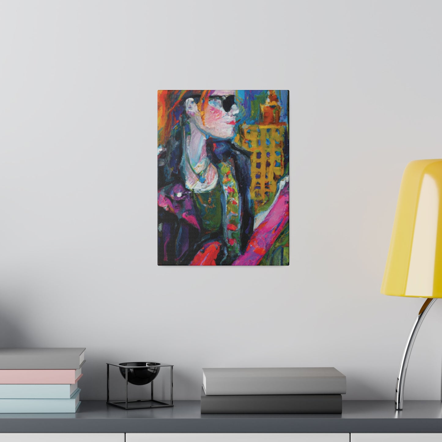 9503W - Rockstar Oil Painting Style Print | Poster | Home Decor | Wall Art | Music Art | Canvas
