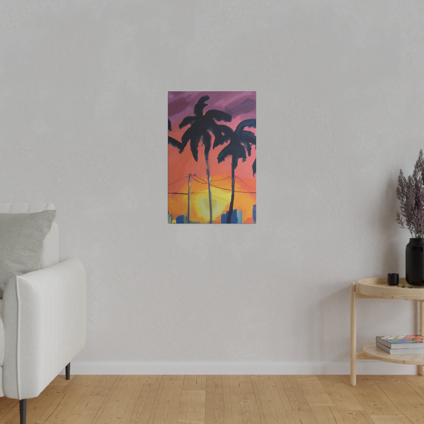 2524F - Miami Beach Sunset Painting Print | Miami | Beach | Sunset | Poster | Home Decor | Wall Art | Canvas