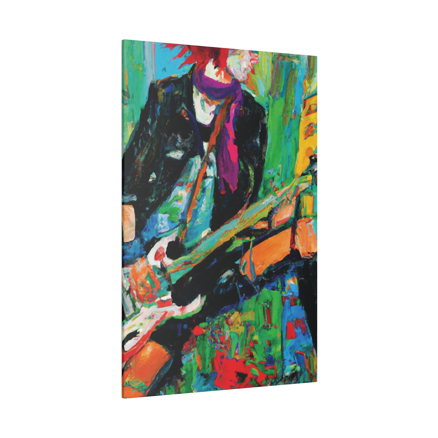 6595X - Rockstar Oil Painting Style Print | Poster | Home Decor | Wall Art | Music Art | Canvas