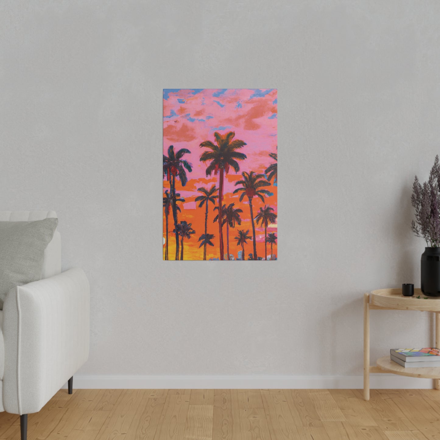 9385A - Miami Beach Sunset Painting Print | Miami | Beach | Sunset | Poster | Home Decor | Wall Art | Canvas