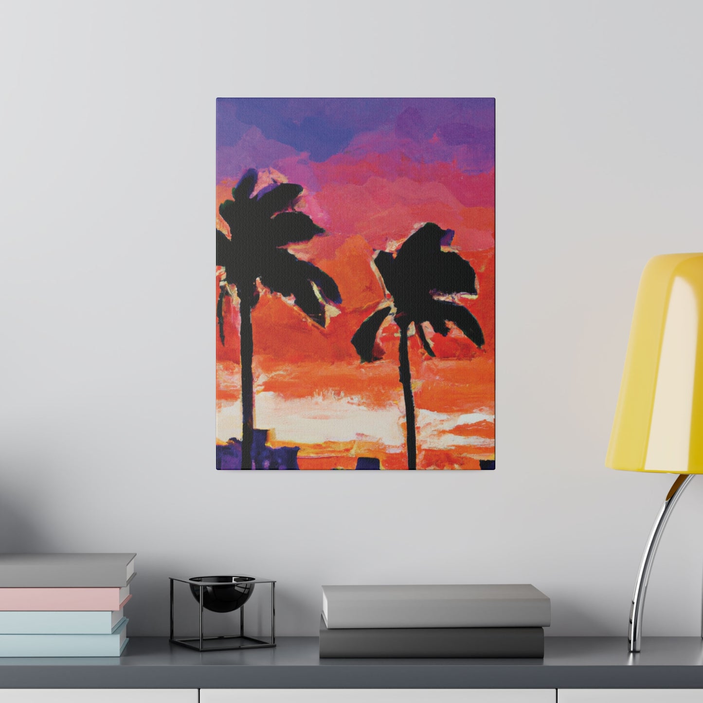 3243X - Miami Beach Sunset Painting Print | Miami | Beach | Sunset | Poster | Home Decor | Wall Art | Canvas