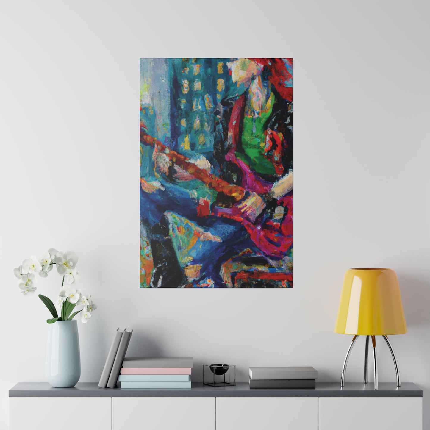 5937P - Rockstar Oil Painting Style Print | Poster | Home Decor | Wall Art | Music Art | Canvas