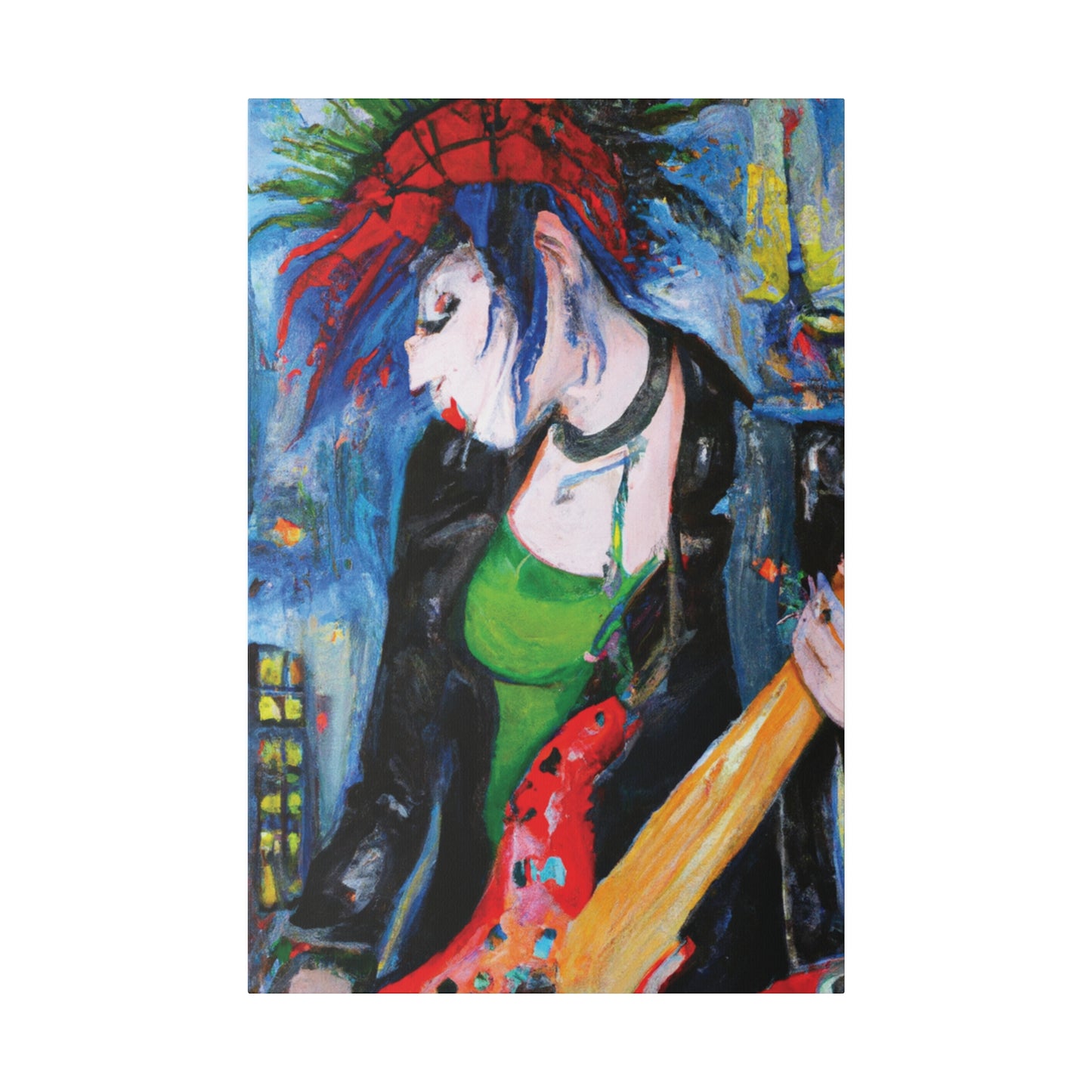 9423T - Rockstar Oil Painting Style Print | Poster | Home Decor | Wall Art | Music Art | Canvas