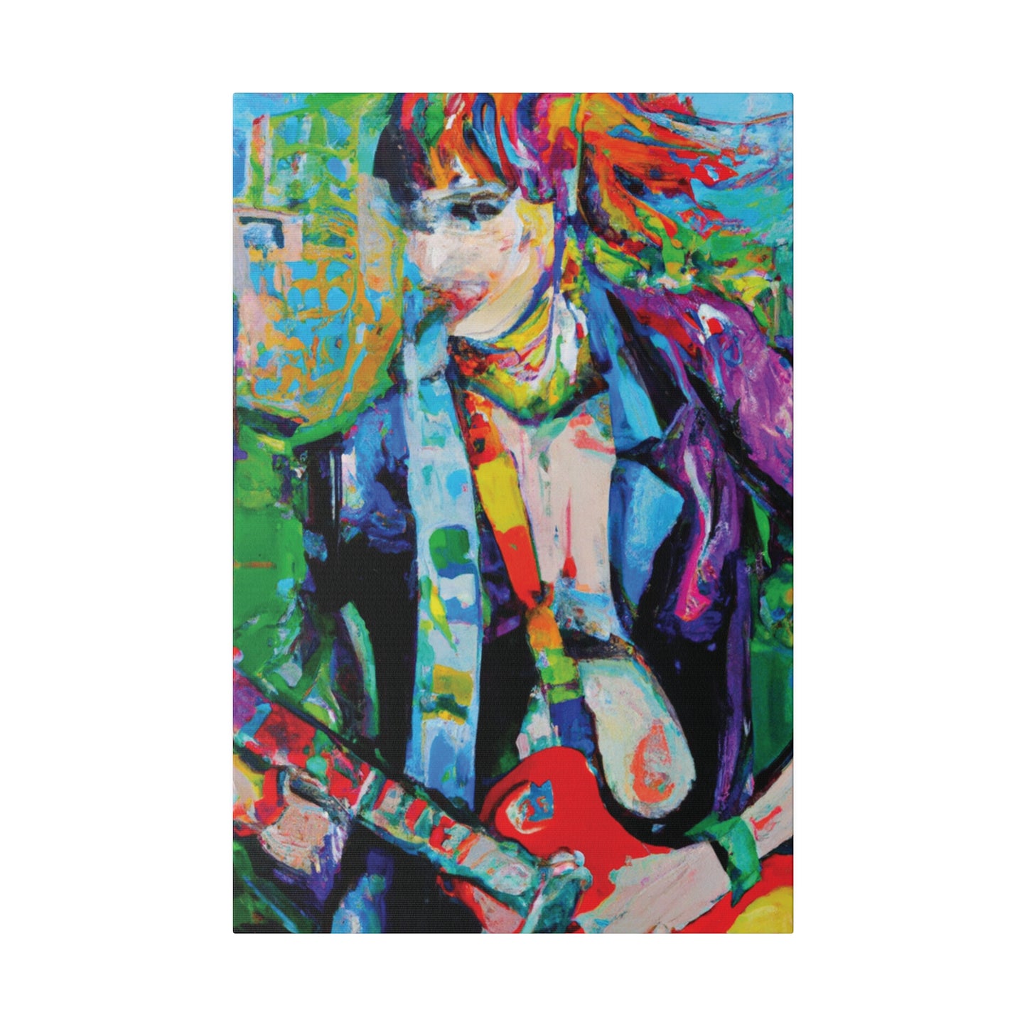 3136H - Rockstar Oil Painting Style Print | Poster | Home Decor | Wall Art | Music Art | Canvas