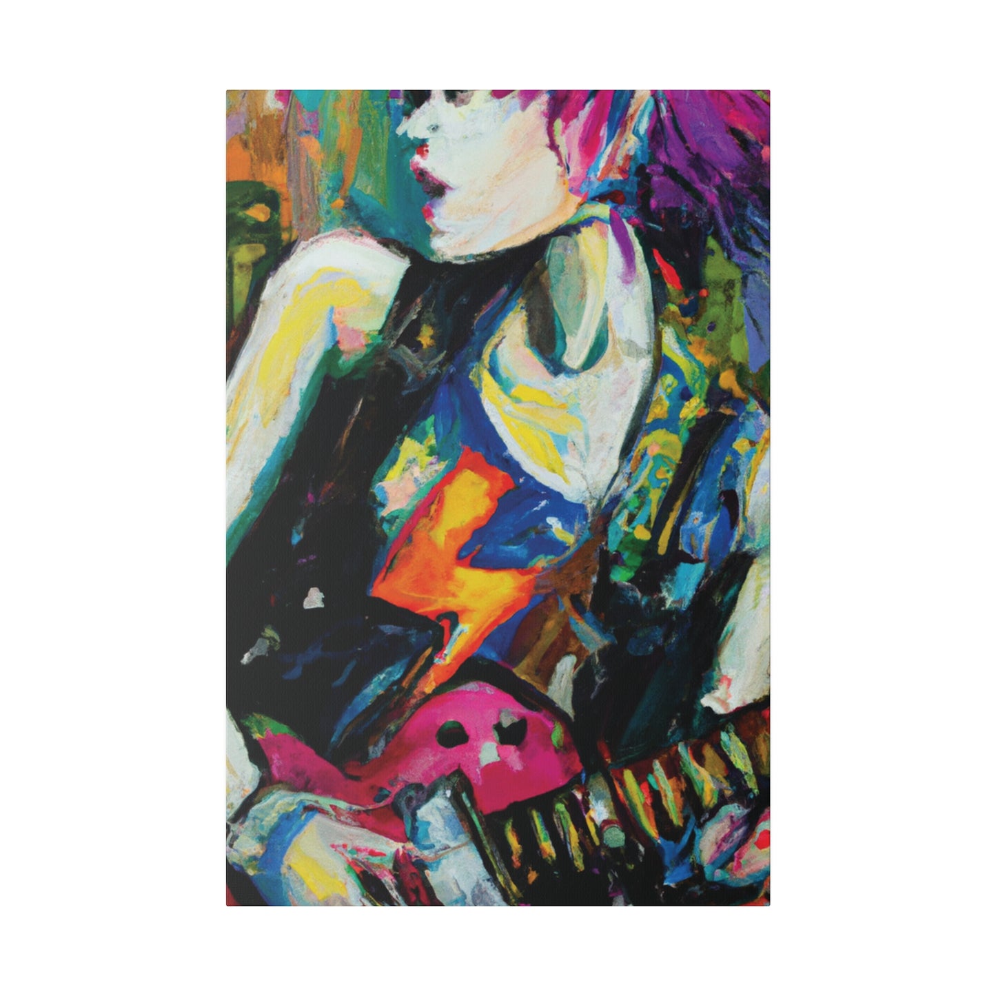 4327X - Rockstar Oil Painting Style Print | Poster | Home Decor | Wall Art | Music Art | Canvas