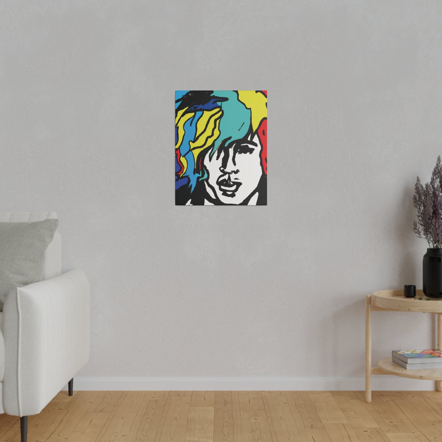 7456M - Rockstar Painting Print | Face | Abstract | Poster | Home Decor | Wall Art | Music Art | Canvas