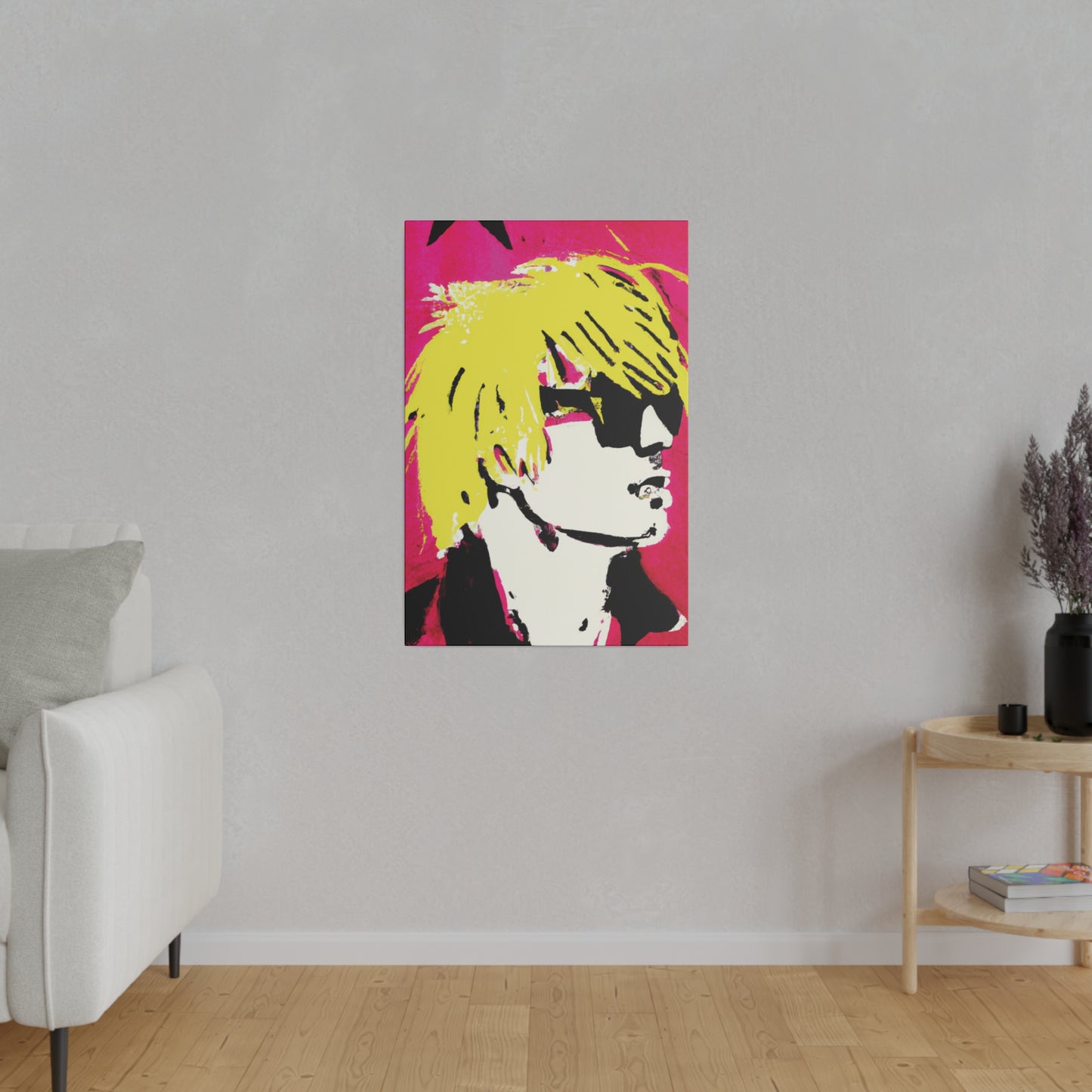 6662A - Rockstar Painting Print | Face | Abstract | Poster | Home Decor | Wall Art | Music Art | Canvas