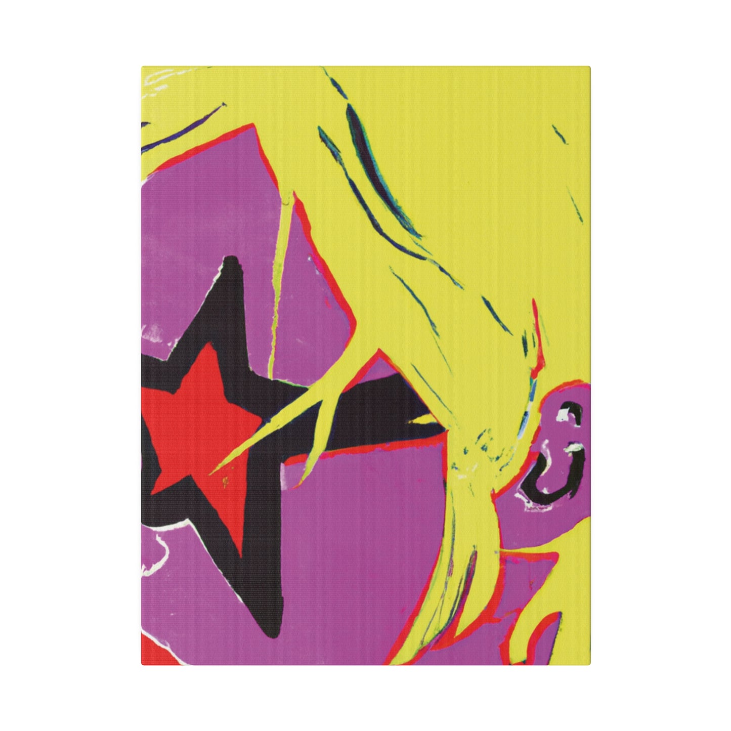 938K - Rockstar Painting Print | Face | Abstract | Poster | Home Decor | Wall Art | Music Art | Canvas