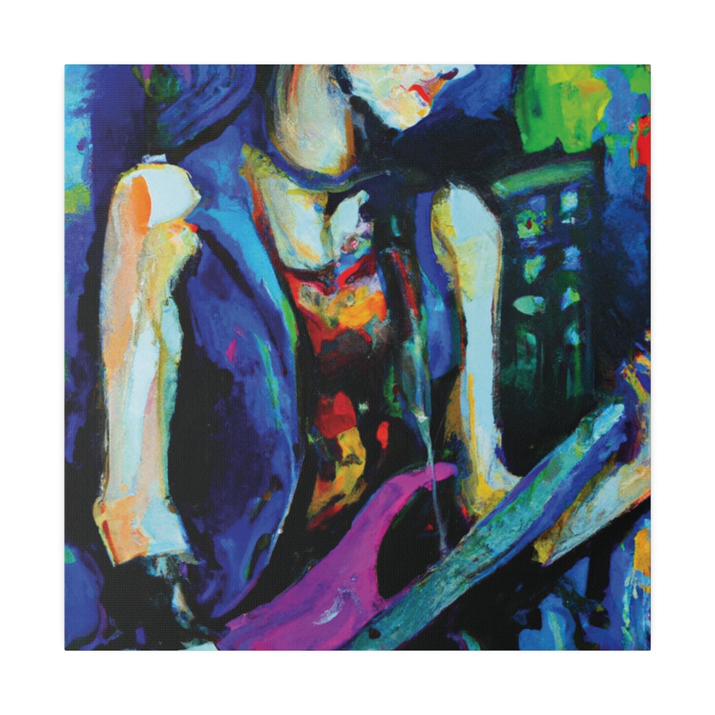 4374G - Rockstar Oil Painting Style Print | Poster | Home Decor | Wall Art | Music Art | Canvas