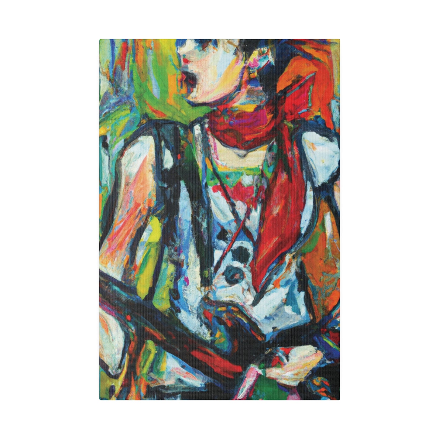 3713A - Rockstar Oil Painting Style Print | Poster | Home Decor | Wall Art | Music Art | Canvas