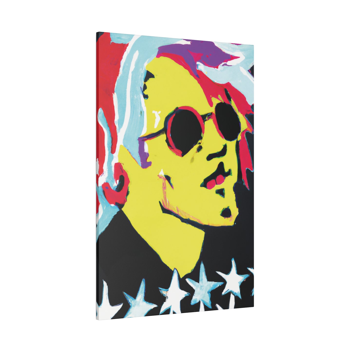 6475K - Rockstar Painting Print | Face | Abstract | Poster | Home Decor | Wall Art | Music Art | Canvas