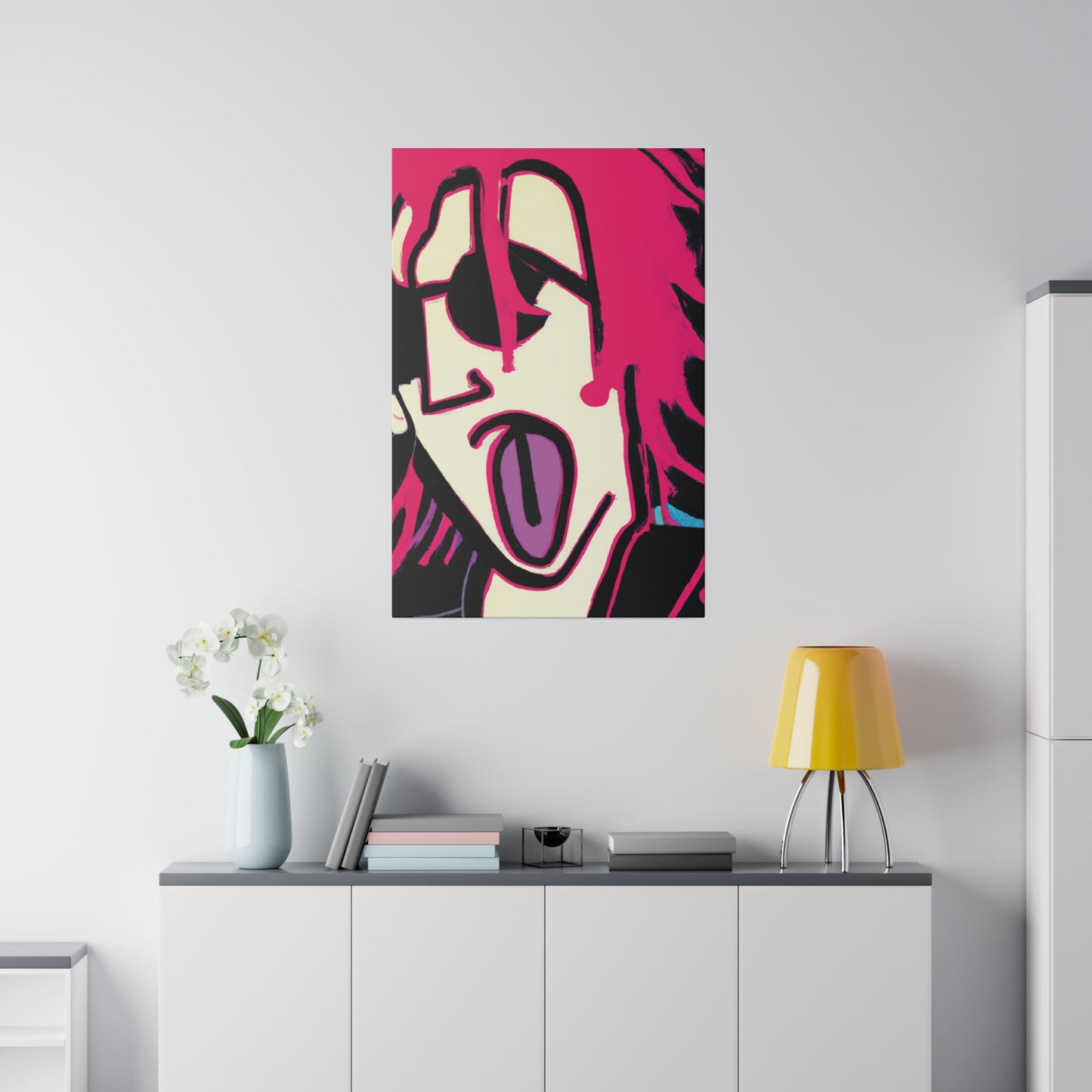 7356Q - Rockstar Painting Print | Face | Abstract | Poster | Home Decor | Wall Art | Music Art | Canvas