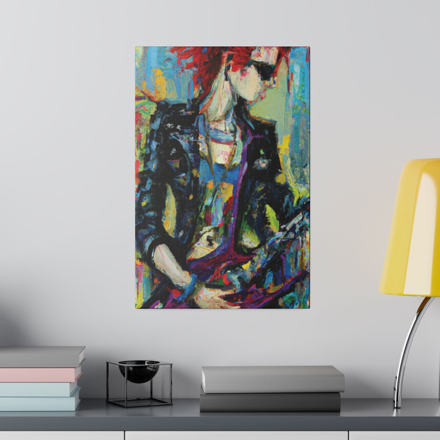 9745J - Rockstar Oil Painting Style Print | Poster | Home Decor | Wall Art | Music Art | Canvas