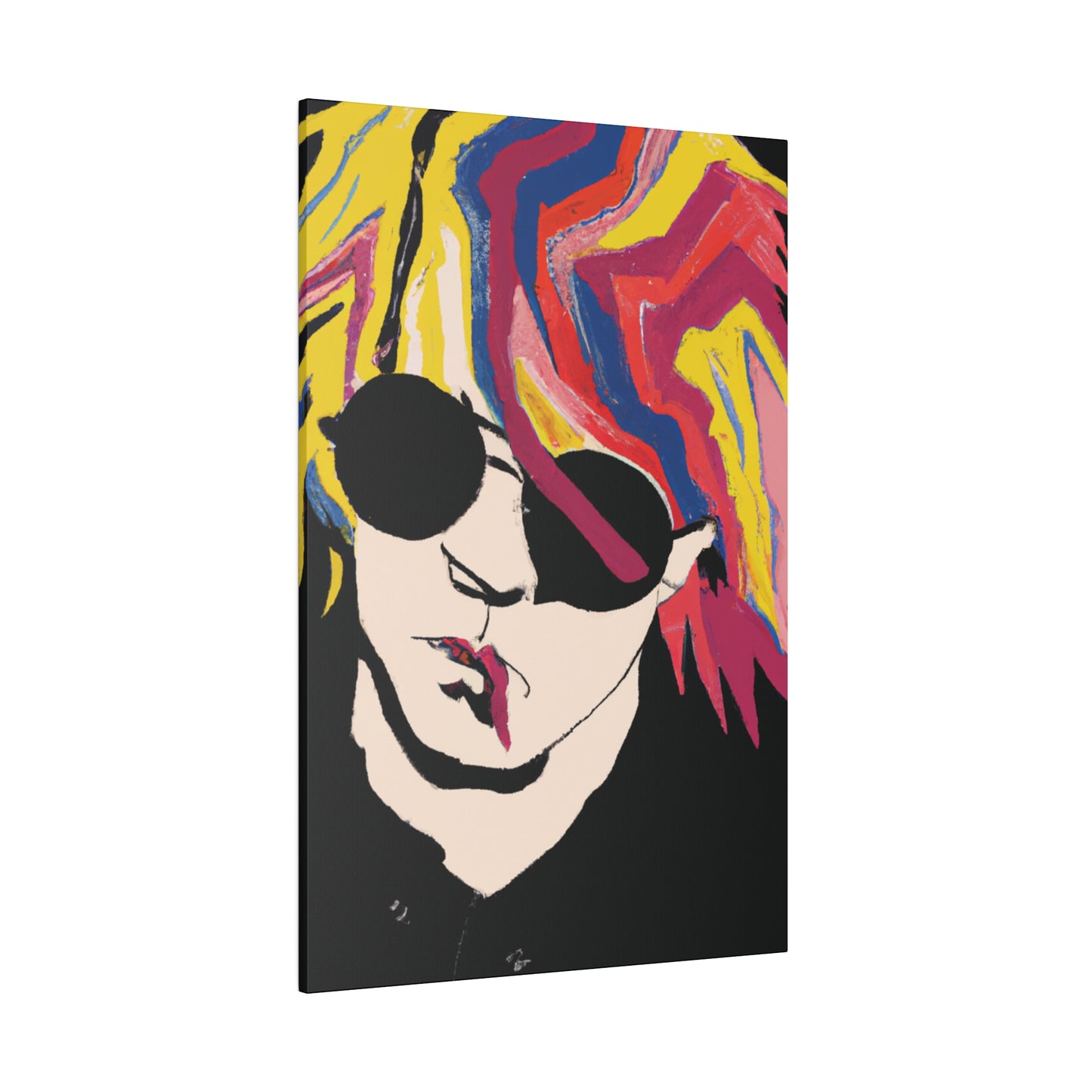 4112A - Rockstar Painting Print | Face | Abstract | Poster | Home Decor | Wall Art | Music Art | Canvas