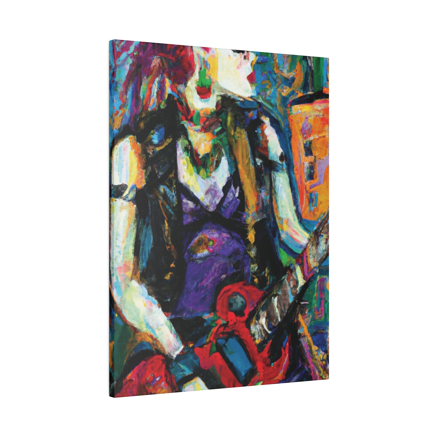 6874R - Rockstar Oil Painting Style Print | Poster | Home Decor | Wall Art | Music Art | Canvas