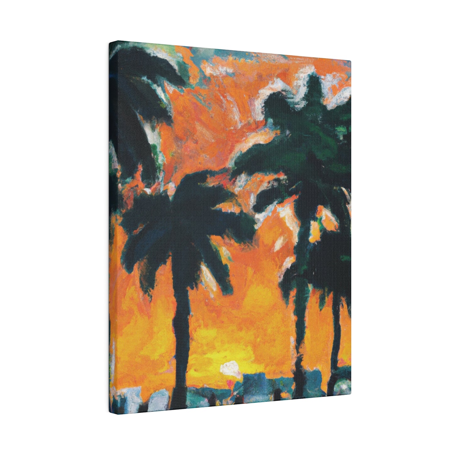 9571T - Miami Beach Sunset Painting Print | Miami | Beach | Sunset | Poster | Home Decor | Wall Art | Canvas