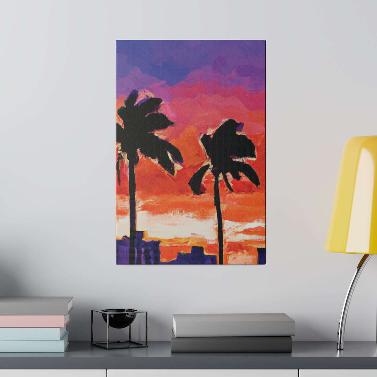 3243X - Miami Beach Sunset Painting Print | Miami | Beach | Sunset | Poster | Home Decor | Wall Art | Canvas