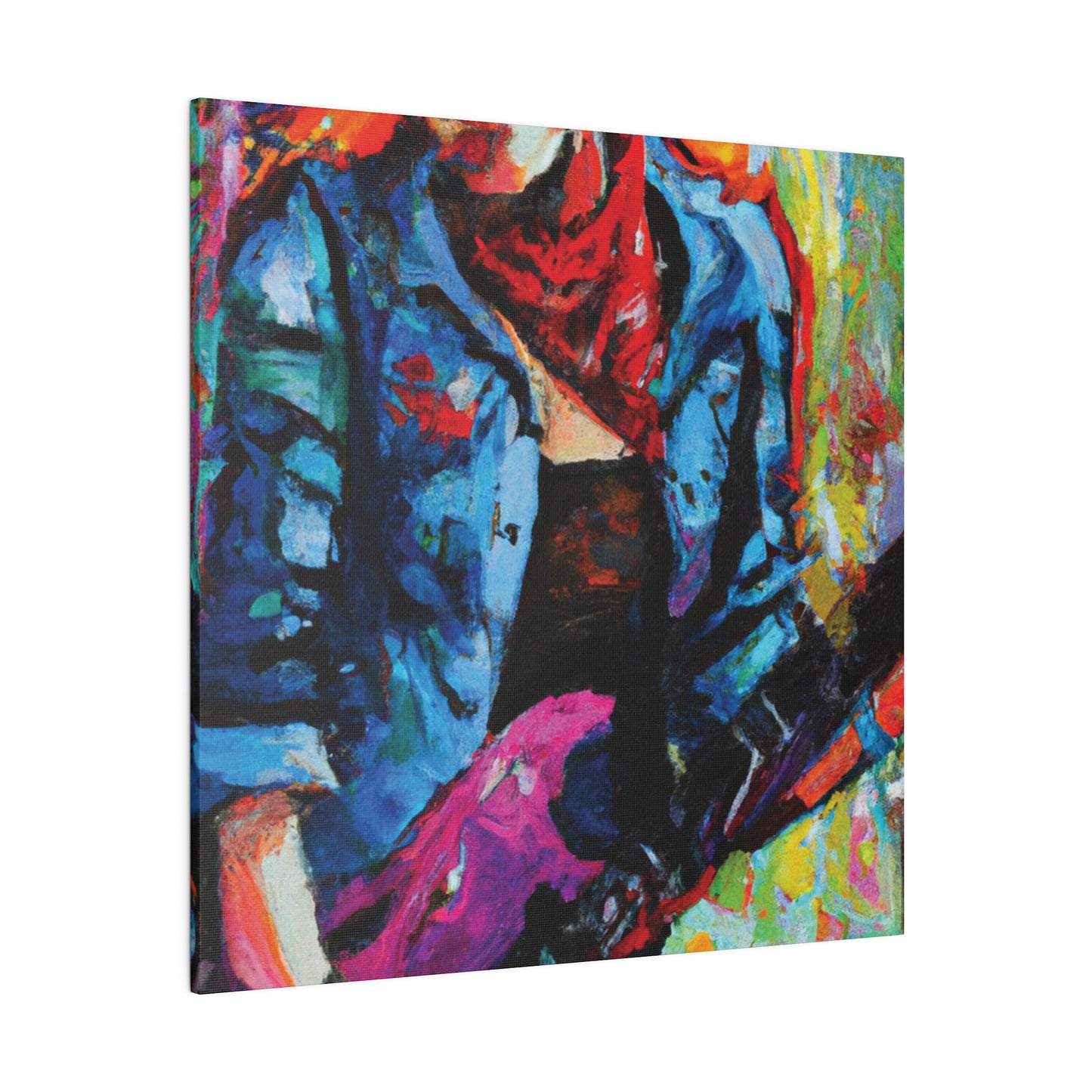 9531Q - Rockstar Oil Painting Style Print | Poster | Home Decor | Wall Art | Music Art | Canvas