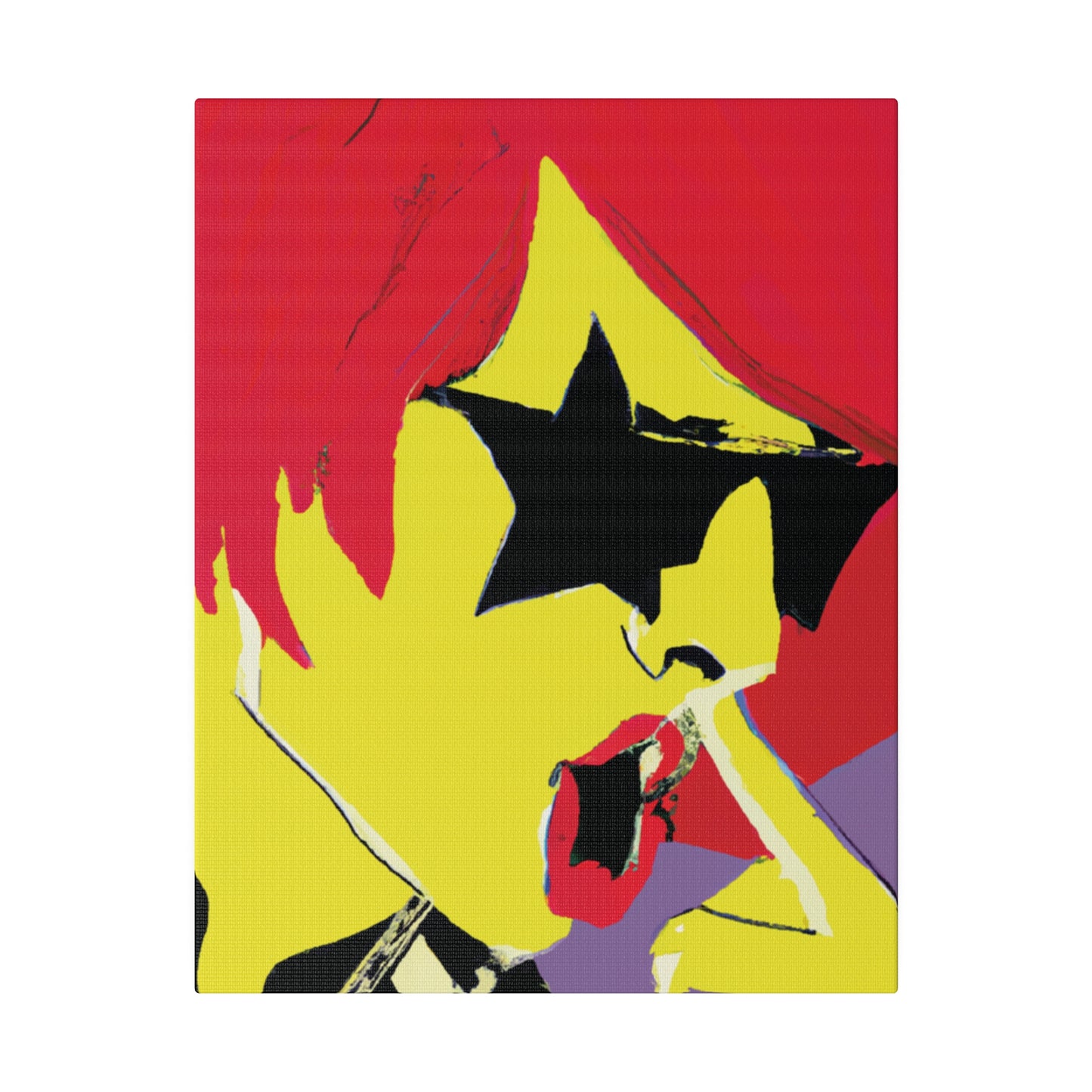 7485G - Rockstar Painting Print | Face | Abstract | Poster | Home Decor | Wall Art | Music Art | Canvas