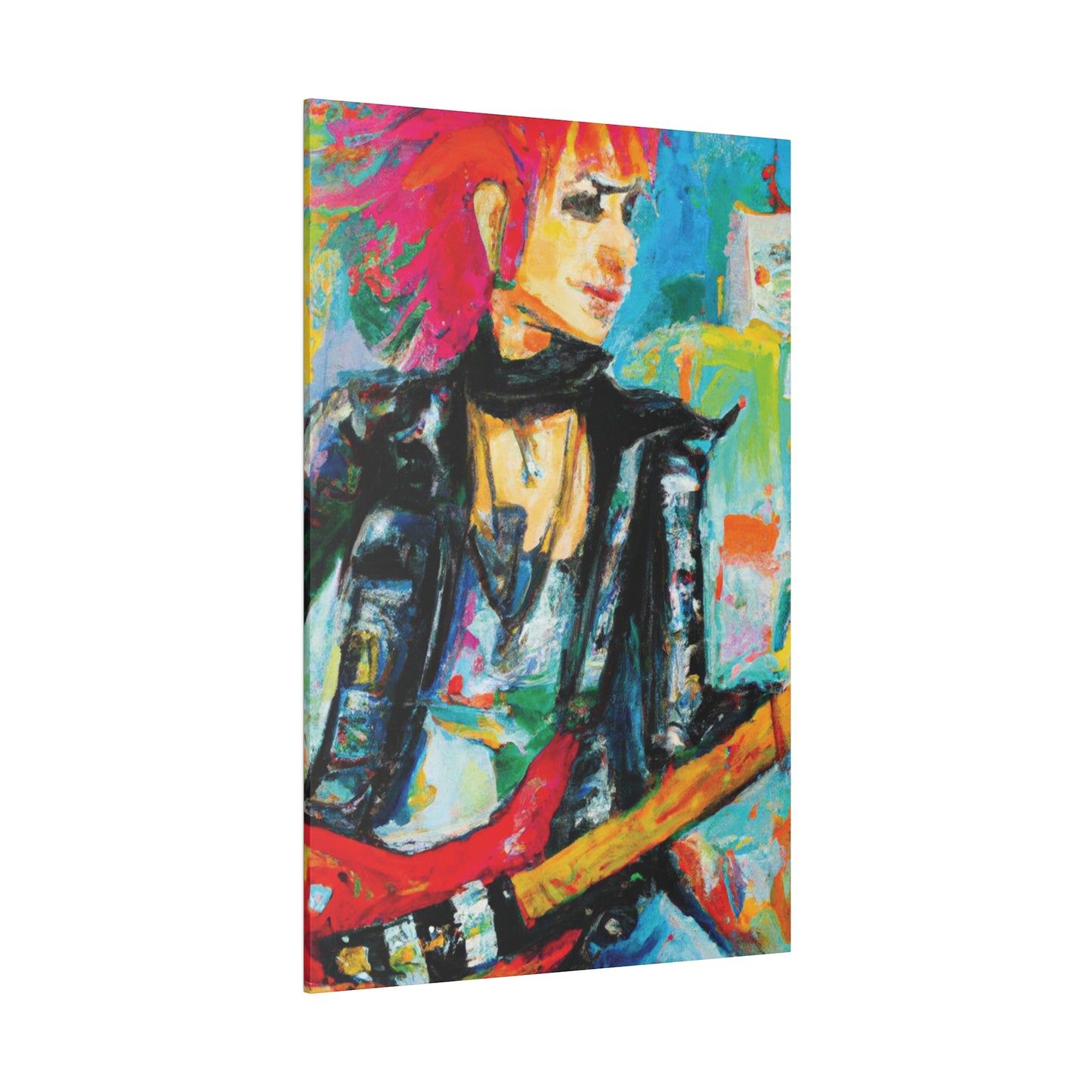 9554L - Rockstar Oil Painting Style Print | Poster | Home Decor | Wall Art | Music Art | Canvas