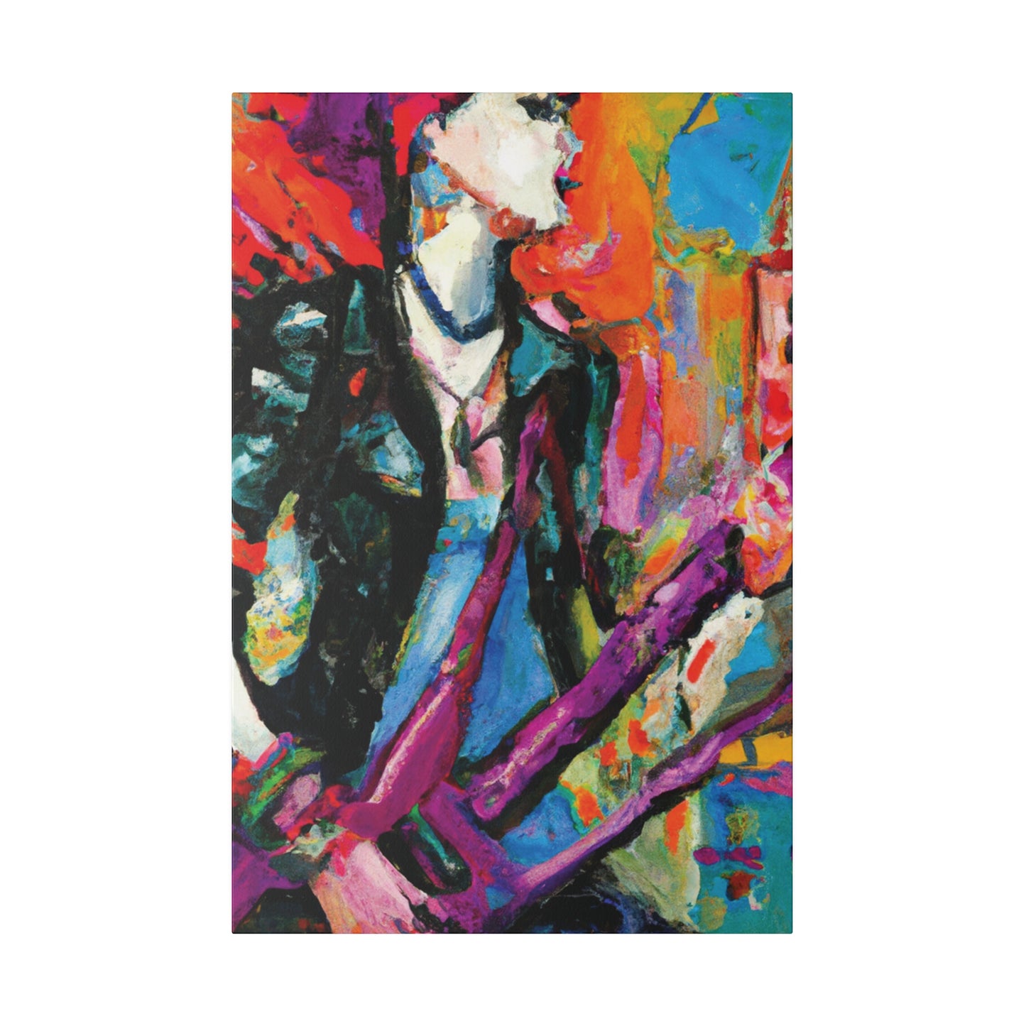 675Y - Rockstar Oil Painting Style Print | Poster | Home Decor | Wall Art | Music Art | Canvas