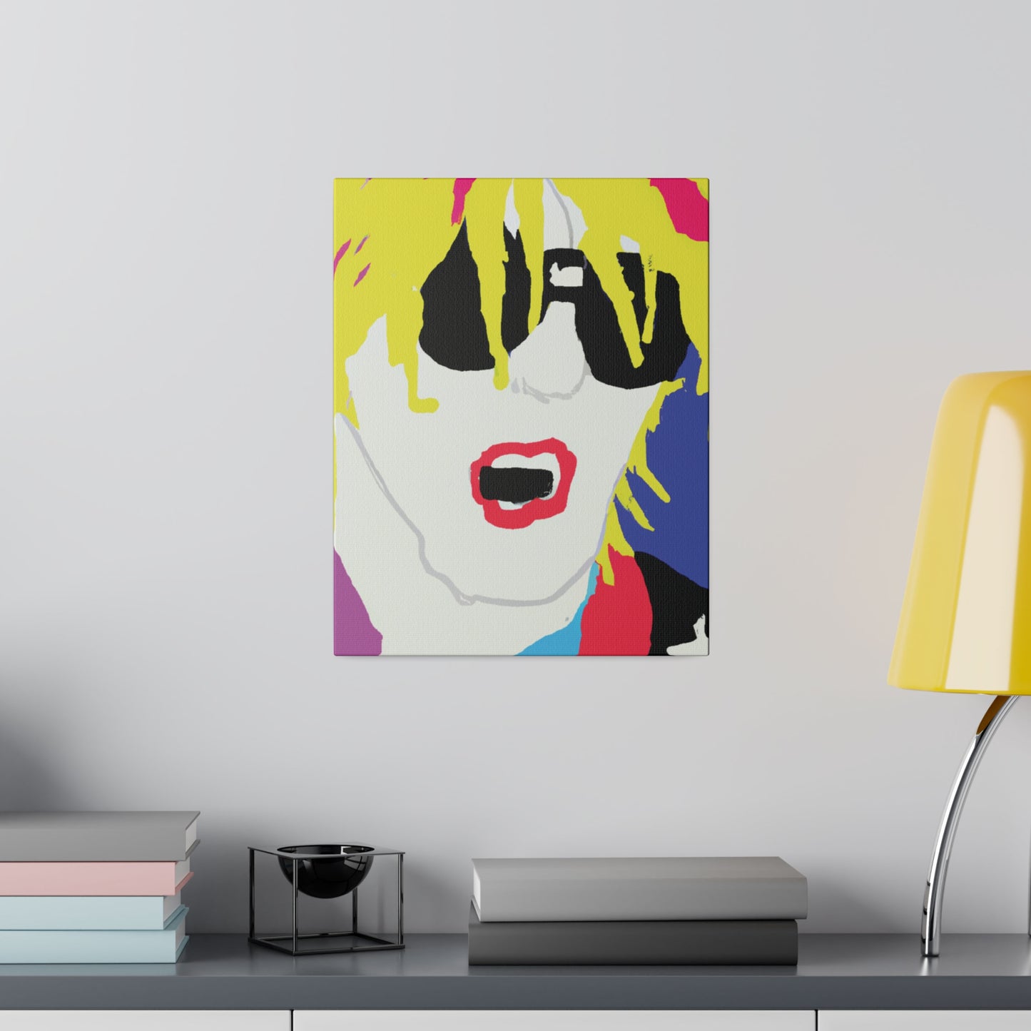 5917X - Rockstar Painting Print | Face | Abstract | Poster | Home Decor | Wall Art | Music Art | Canvas