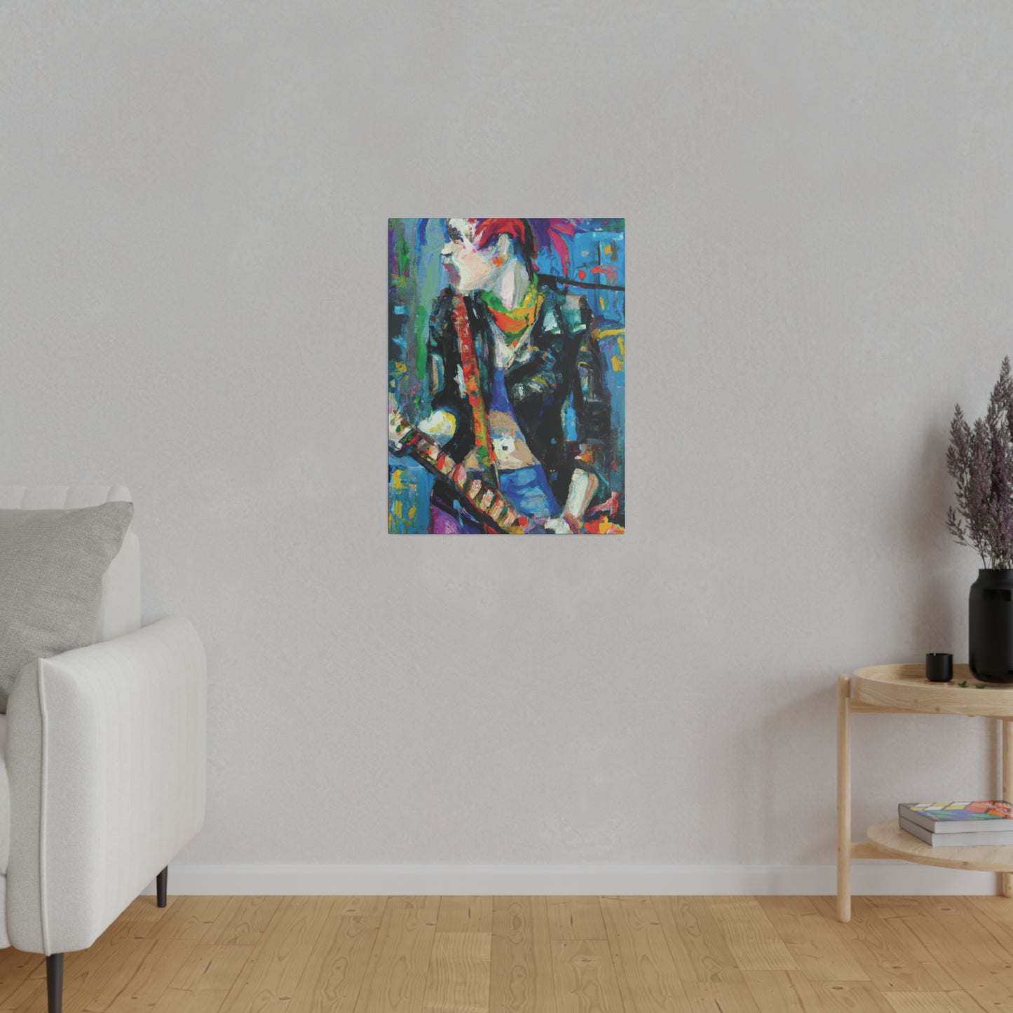 3601F - Rockstar Oil Painting Style Print | Poster | Home Decor | Wall Art | Music Art | Canvas