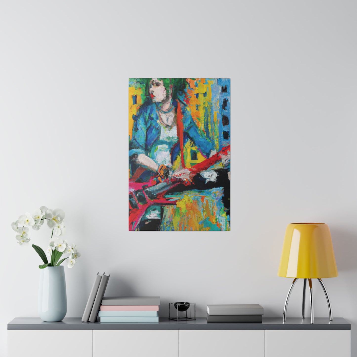 845K - Rockstar Oil Painting Style Print | Poster | Home Decor | Wall Art | Music Art | Canvas