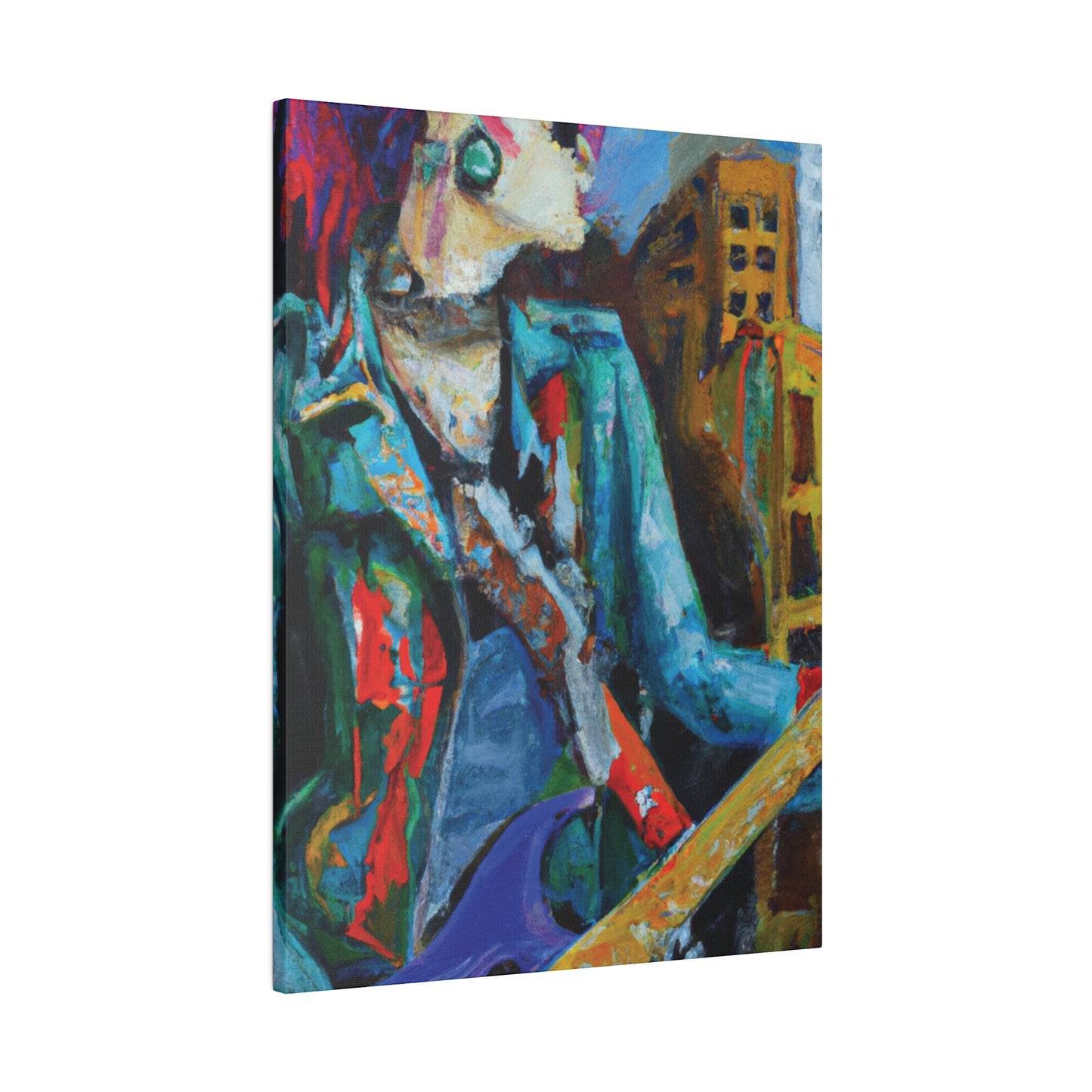 8911G - Rockstar Oil Painting Style Print | Poster | Home Decor | Wall Art | Music Art | Canvas
