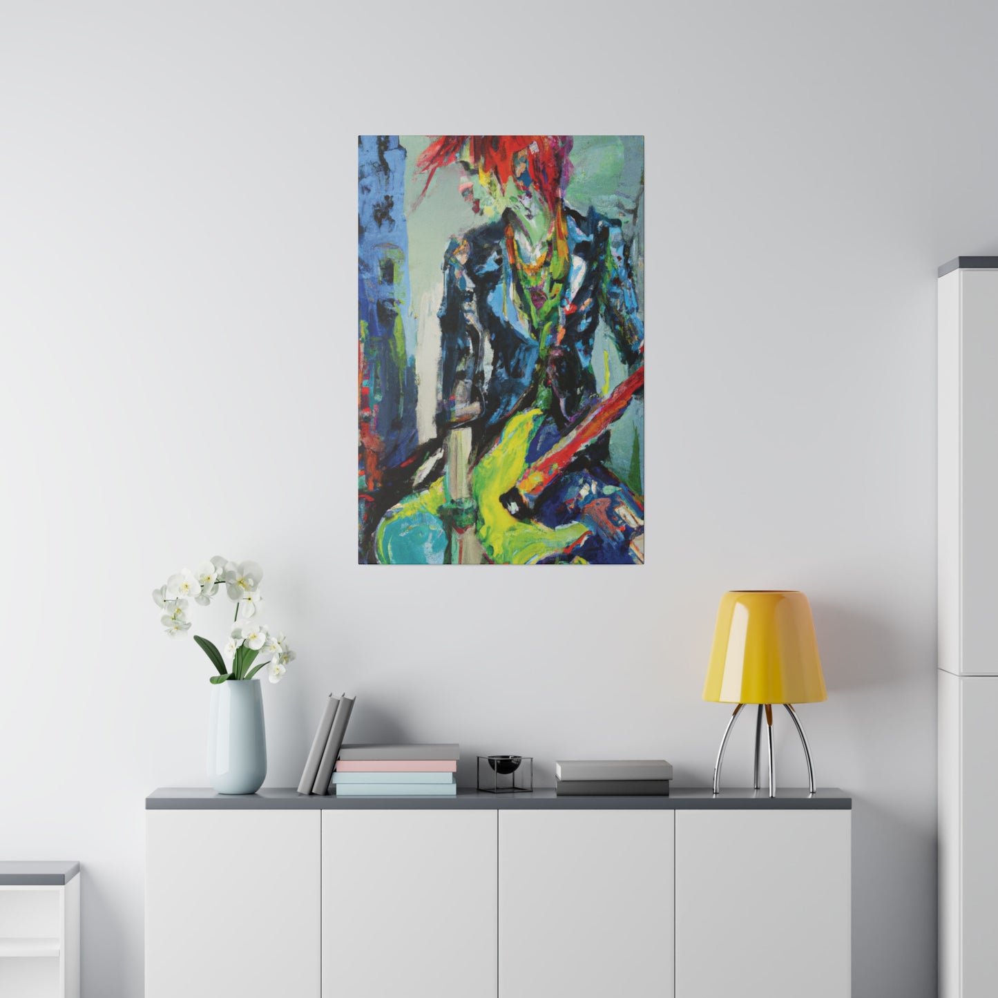 5111Y - Rockstar Oil Painting Style Print | Poster | Home Decor | Wall Art | Music Art | Canvas