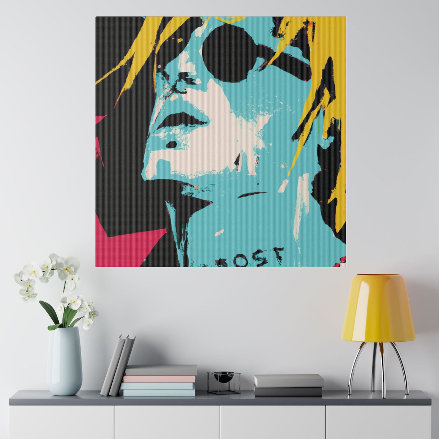 6138S - Rockstar Painting Print | Face | Abstract | Poster | Home Decor | Wall Art | Music Art | Canvas