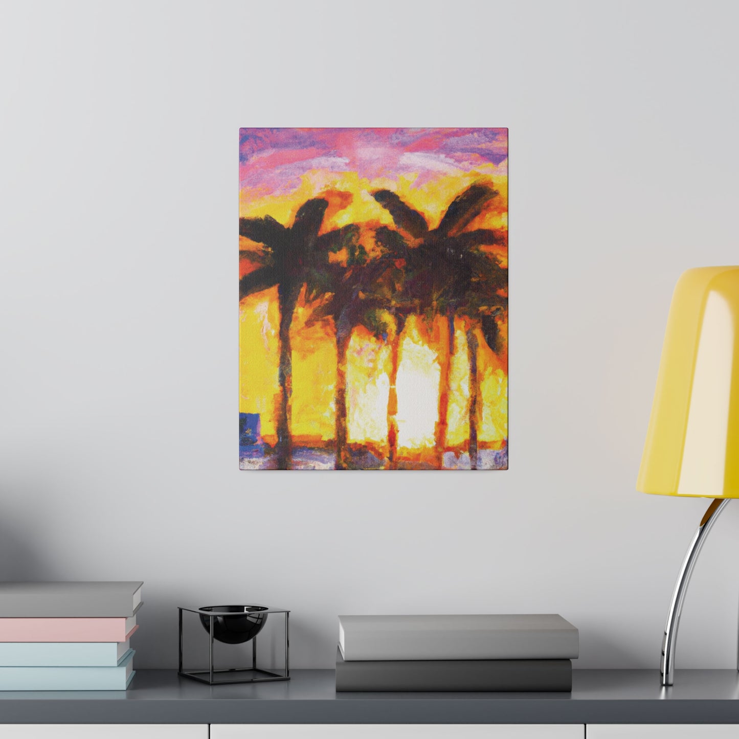 1535V - Miami Beach Sunset Painting Print | Miami | Beach | Sunset | Poster | Home Decor | Wall Art | Canvas