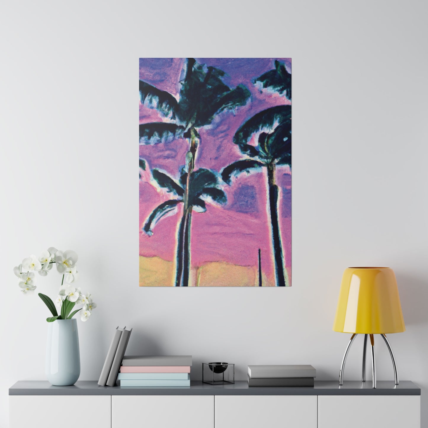 5697K - Miami Beach Sunset Painting Print | Miami | Beach | Sunset | Poster | Home Decor | Wall Art | Canvas