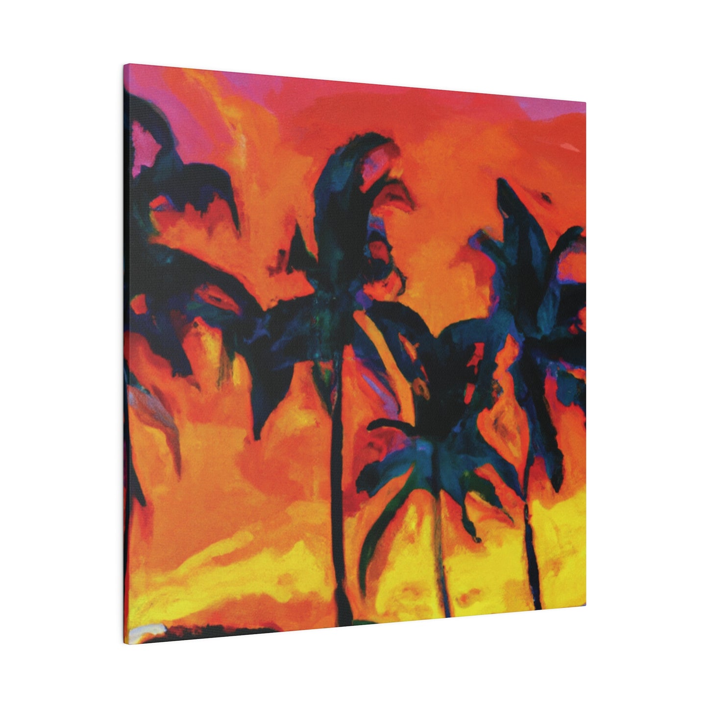 7487R - Miami Beach Sunset Painting Print | Miami | Beach | Sunset | Poster | Home Decor | Wall Art | Canvas