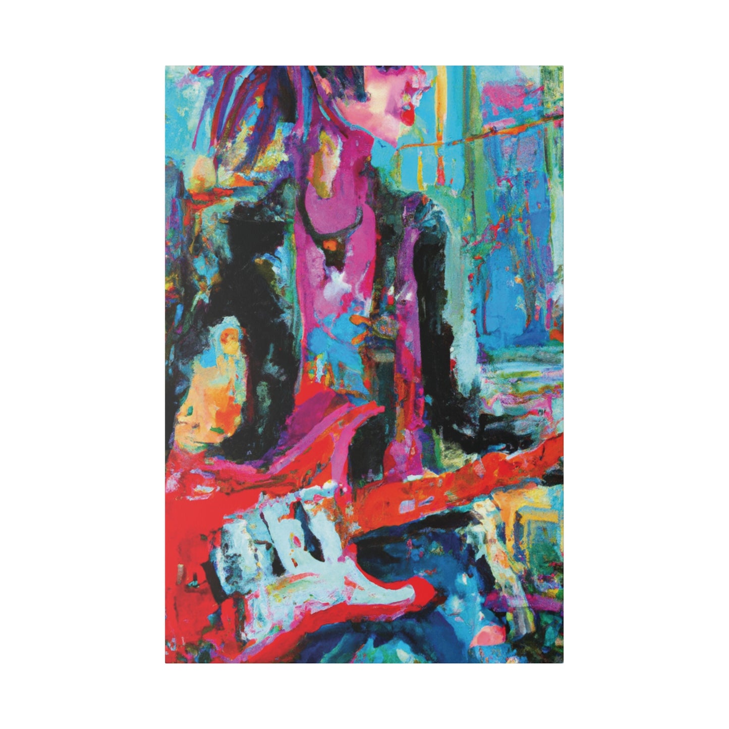 6159G - Rockstar Oil Painting Style Print | Poster | Home Decor | Wall Art | Music Art | Canvas