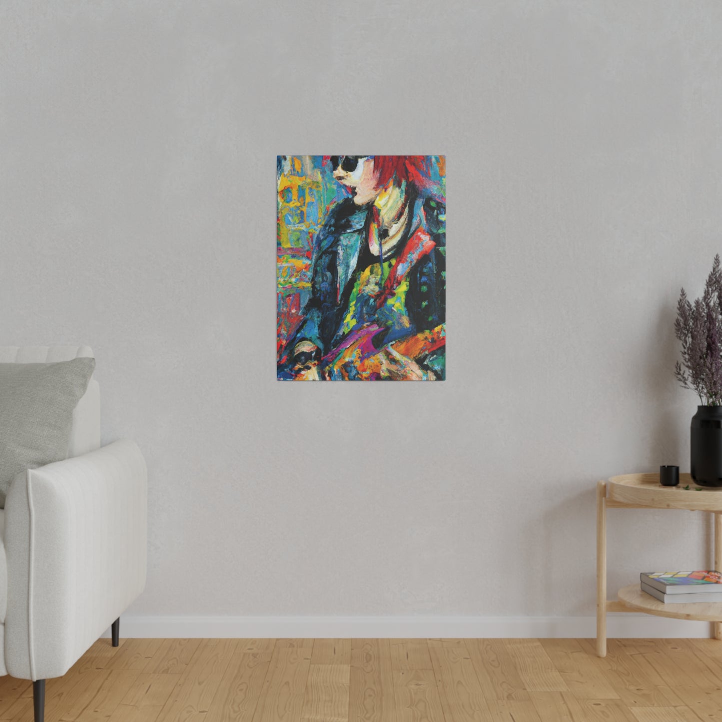 1754P - Rockstar Oil Painting Style Print | Poster | Home Decor | Wall Art | Music Art | Canvas