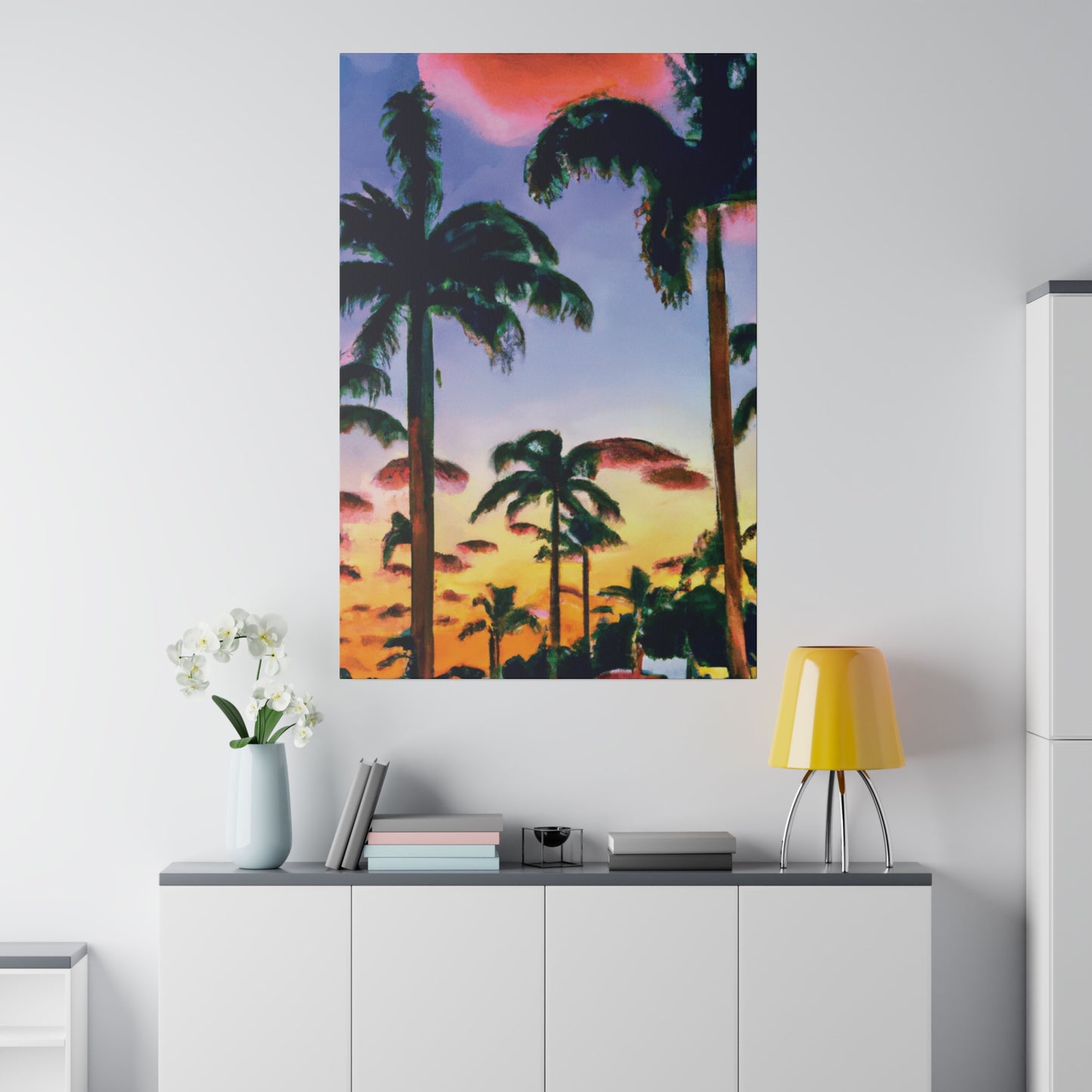 5202J - Miami Beach Sunset Painting Print | Miami | Beach | Sunset | Poster | Home Decor | Wall Art | Canvas